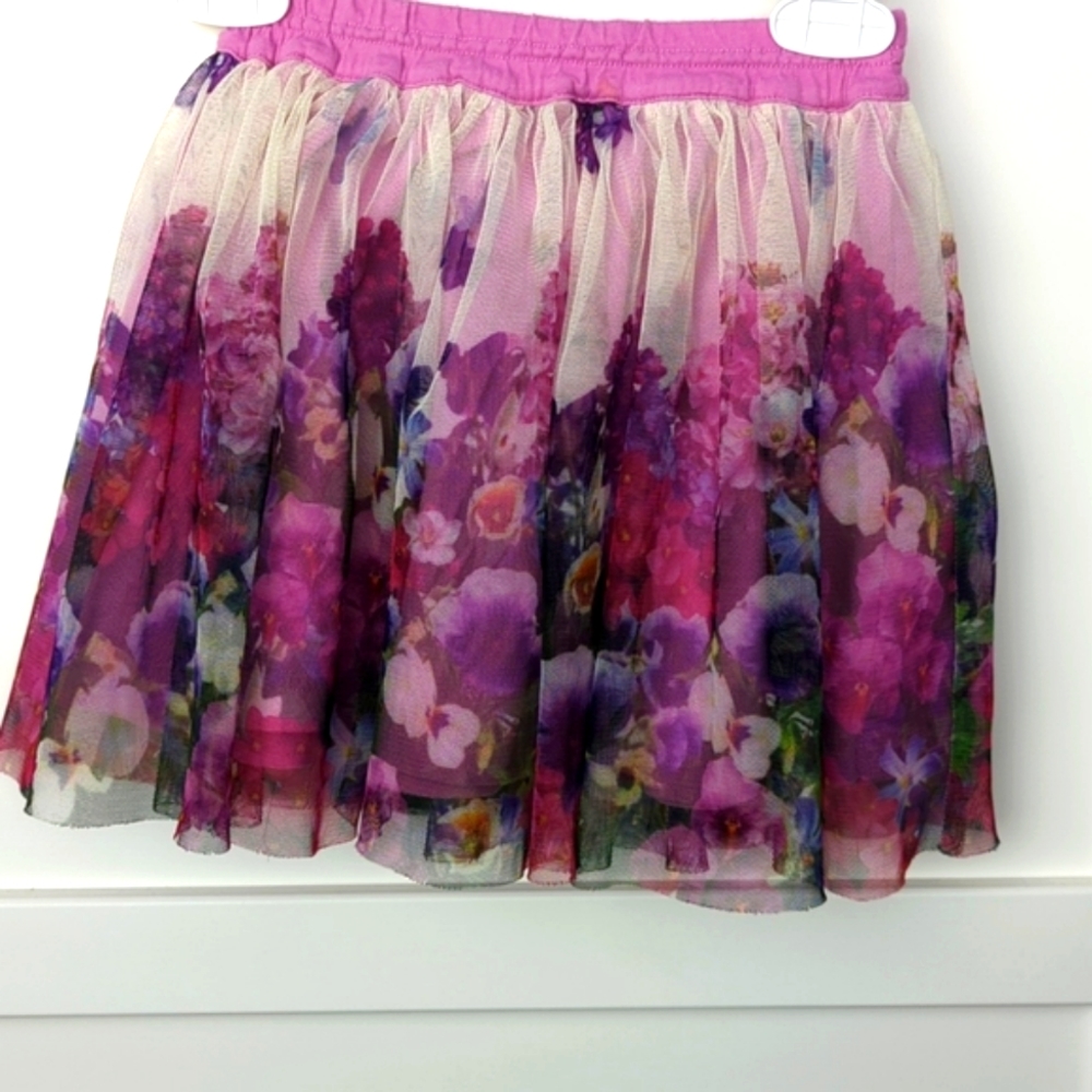 Girl's purple Flowers Ballerina skirt-5T